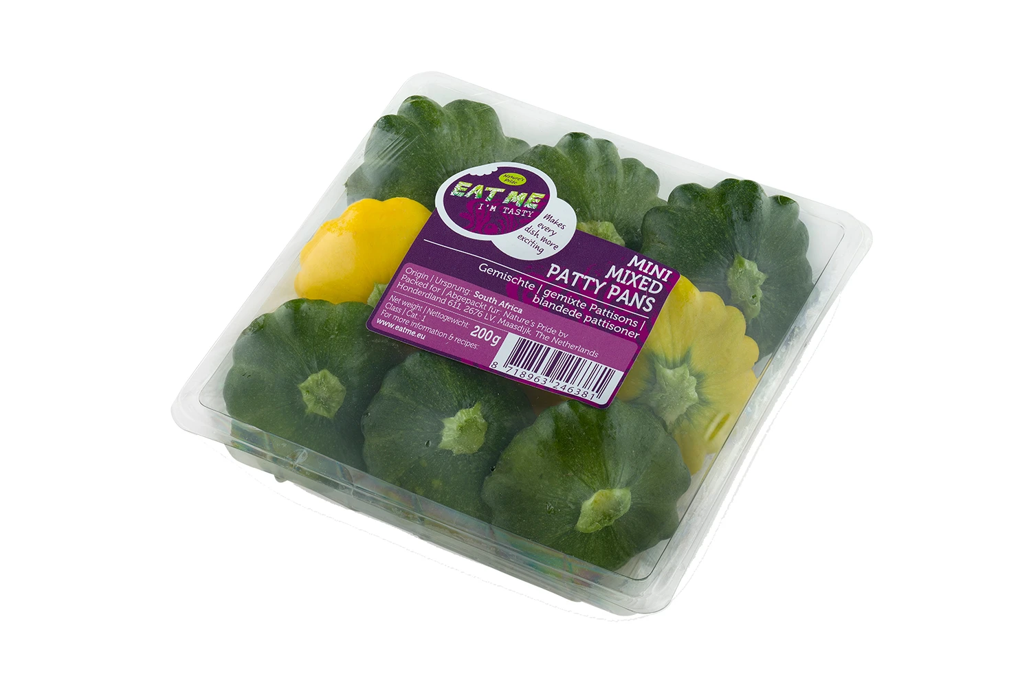EAT ME Mini Patty Pans 200 Gram Green Yellow